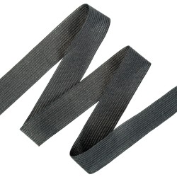Окантовочная лента-бейка, цвет Чёрный 22мм (на отрез)  в Химках