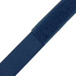 Контактная лента 25мм цвет Синий (велькро-липучка, на отрез)  в Химках