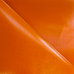 Тентовый материал ПВХ 450 гр/м2, Оранжевый (Ширина 160см), на отрез  в Химках, 450 г/м2, 699 руб