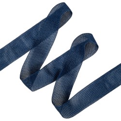 Окантовочная лента-бейка, цвет Синий 22мм (на отрез)  в Химках