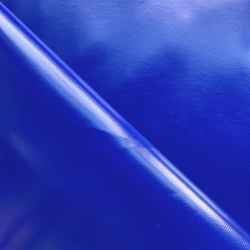 Тентовый материал ПВХ 450 гр/м2, Синий (Ширина 160см), на отрез  в Химках, 450 г/м2, 799 руб
