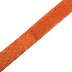 Контактная лента 25мм цвет Оранжевый (велькро-липучка, на отрез)  в Химках