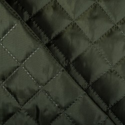 Стеганая подкладочная ткань с синтепоном (100гр/м2), цвет Хаки (на отрез)  в Химках