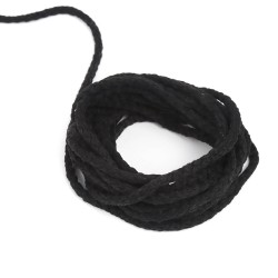 Шнур для одежды тип 2,  Чёрный (плетено-вязаный/полиэфир)  в Химках